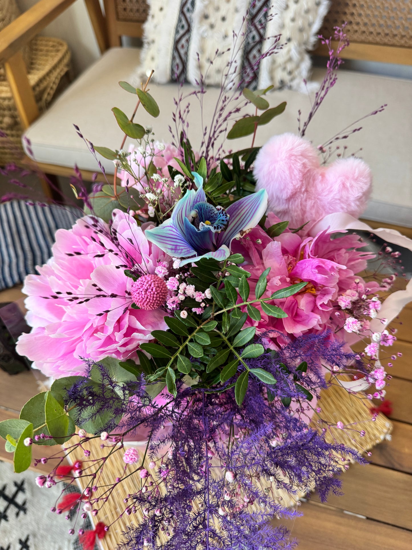 La Flower Box  Pivoines✨
& Orchidée Bleue 💖