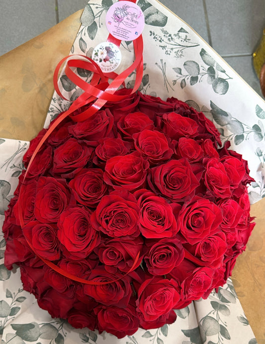 🌹 La Signification du Nombre de Roses 🌹(Bouquet 60 Roses)